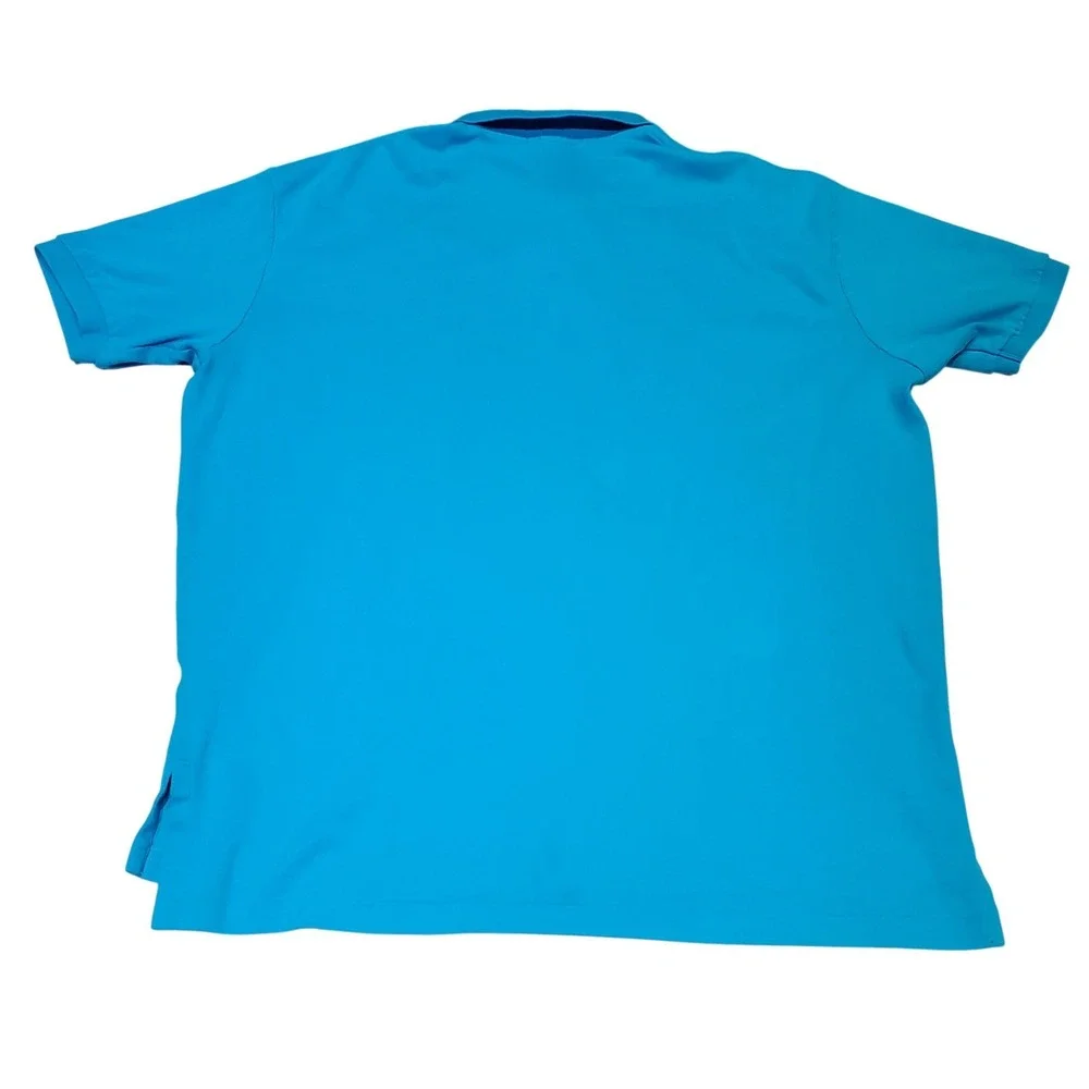VTG 90s Polo Ralph Lauren Men's XL Blue Polo Shirt Made in Sri Lanka 100% Cotton